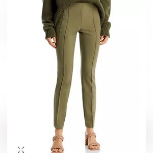 Lafayette 148 New York Acclaimed Stretch Gramercy Pants Chive Olive Green Size 8